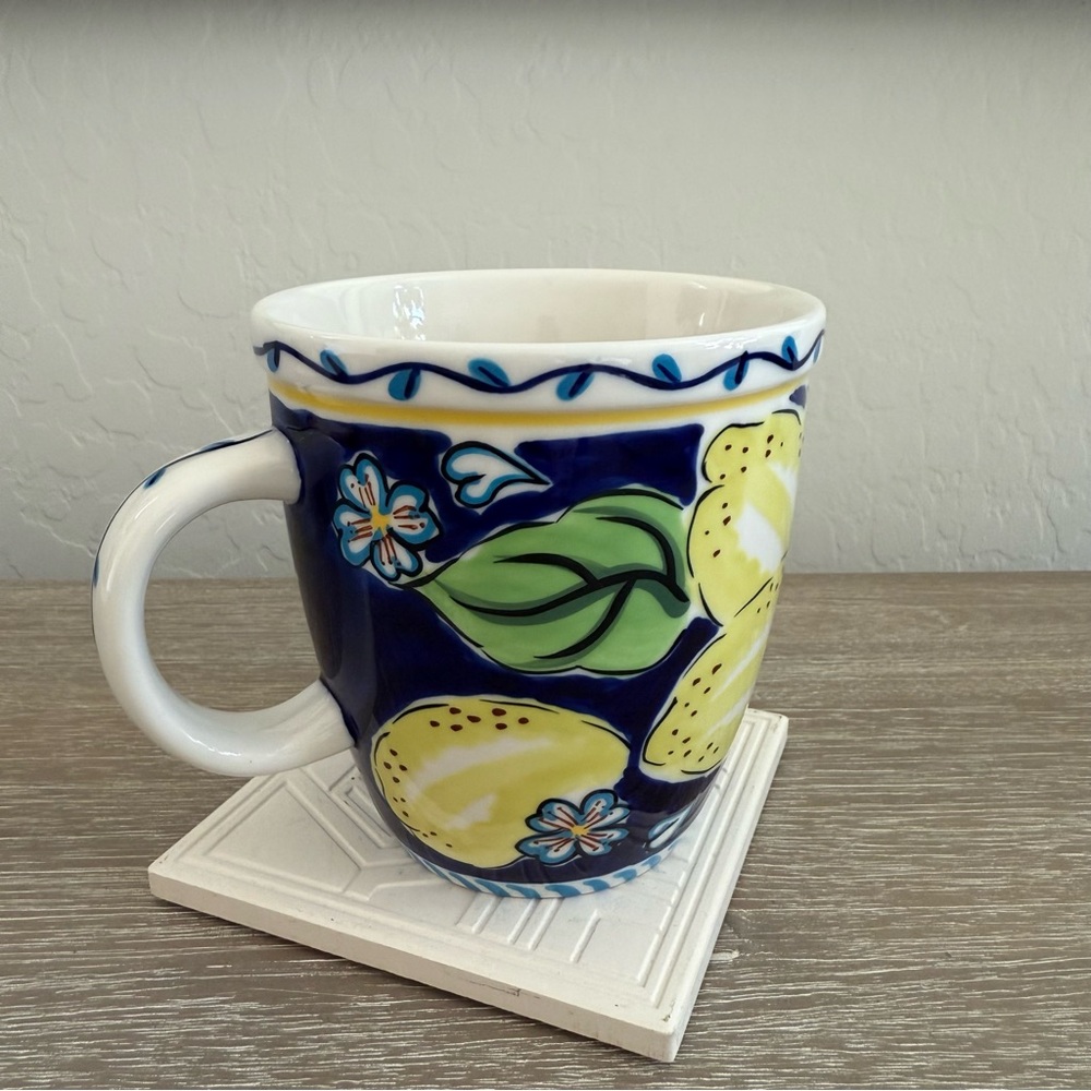 Starbucks vintage Italian lemon hand painted mug circa 2002. - Picture 5 of 13